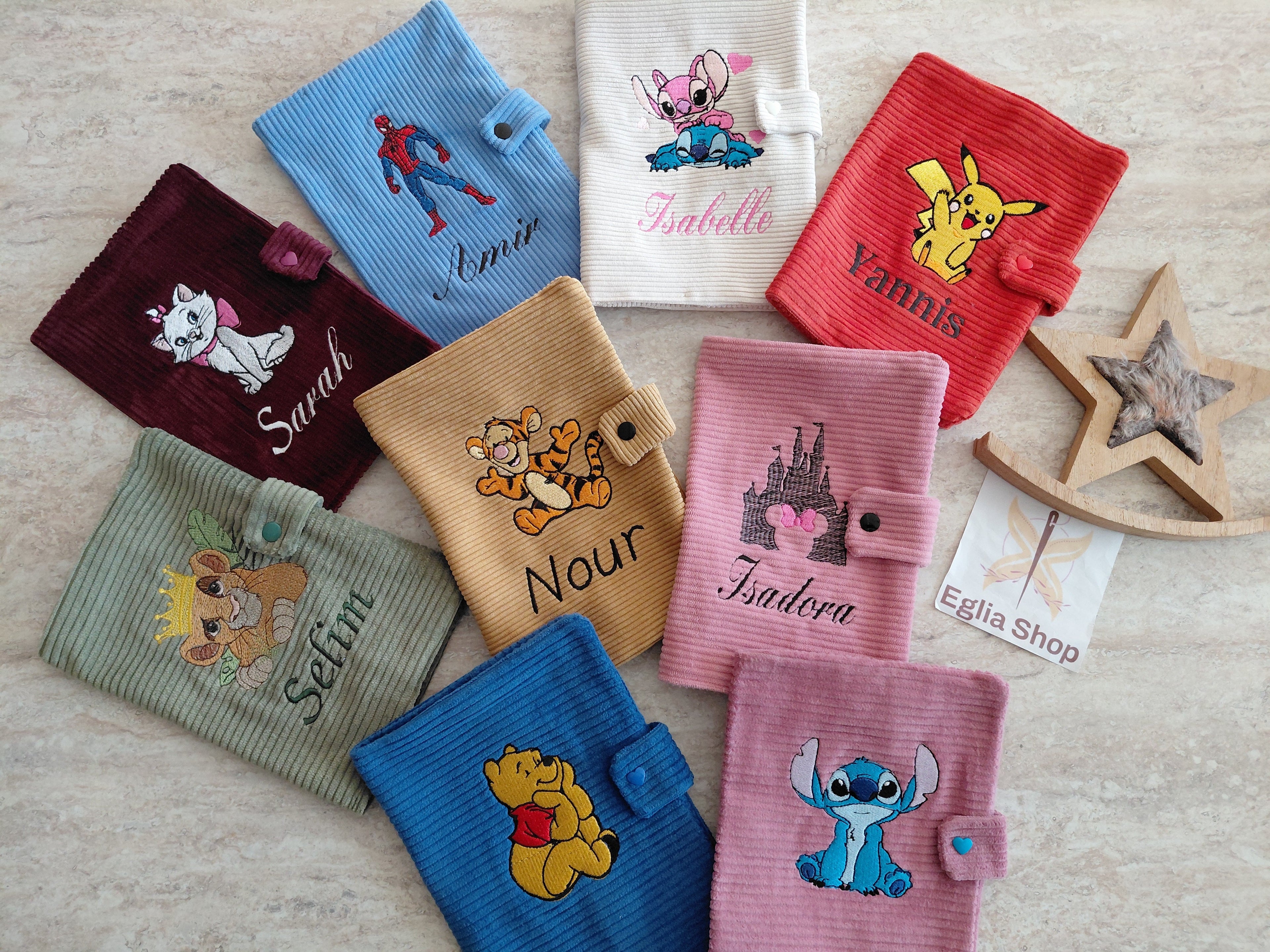 Protège carnet de santé brodé personnalisé