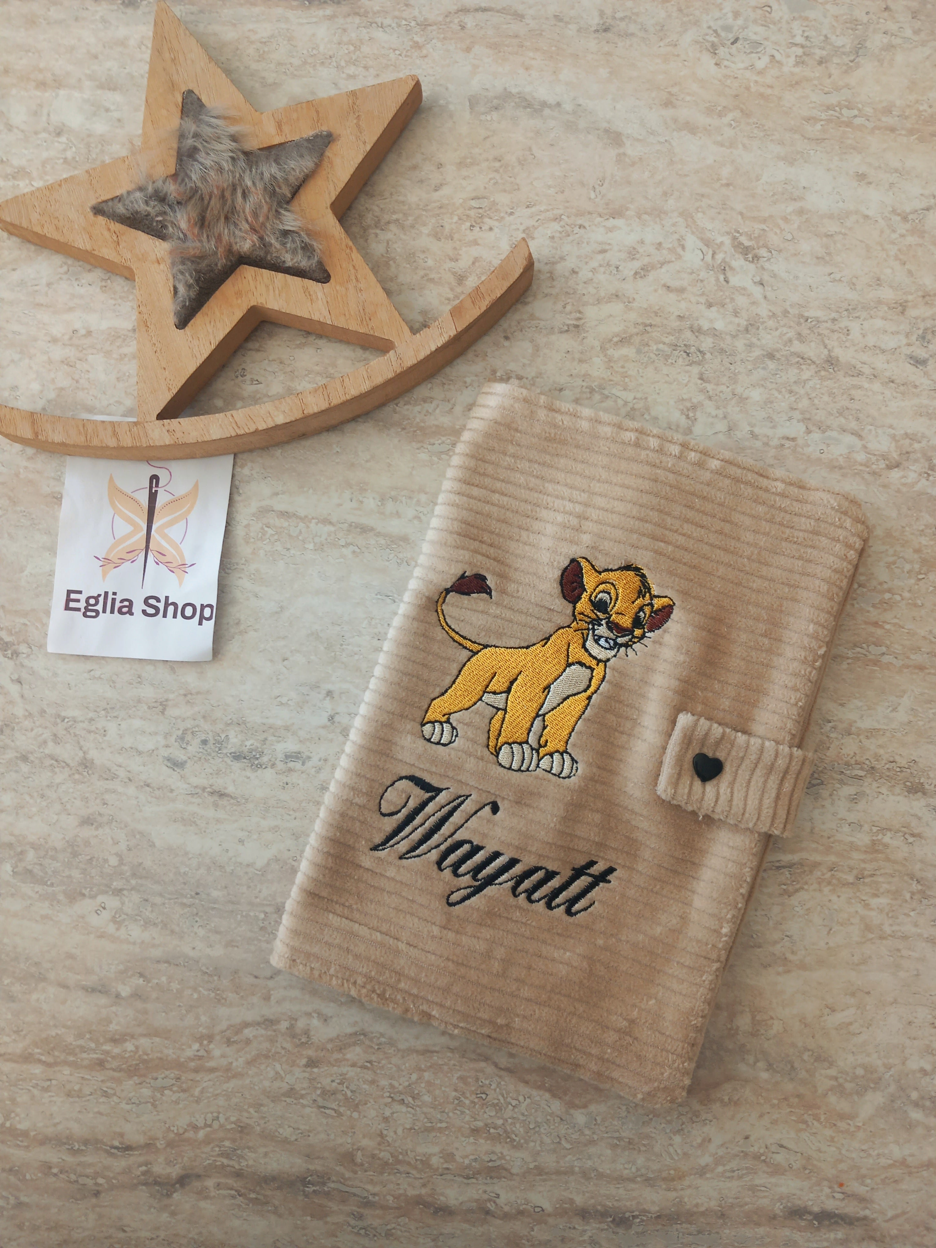 protège carnet de santé personnalisé - Roi lion - Simba