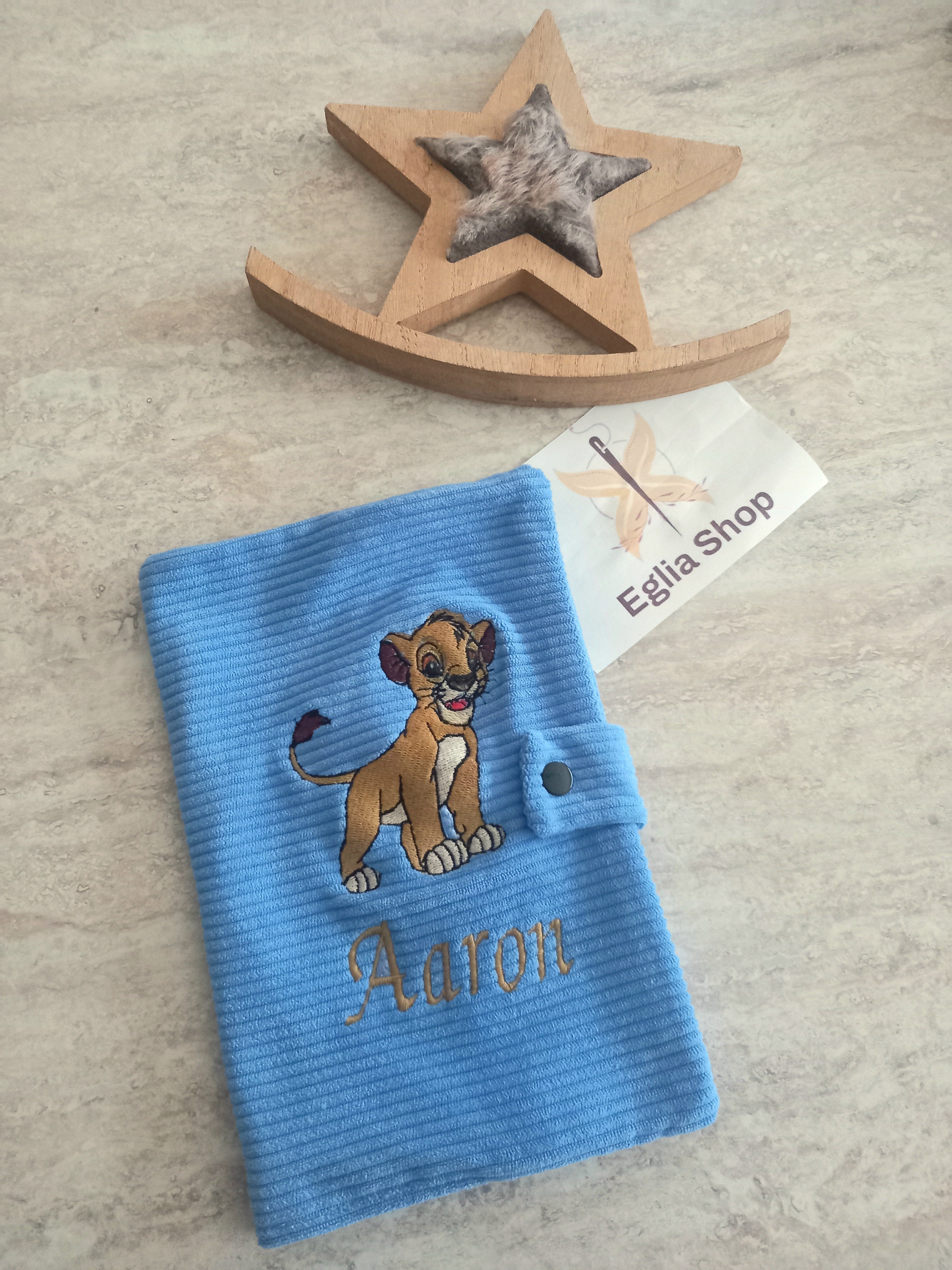 protège carnet de santé garcon bleu