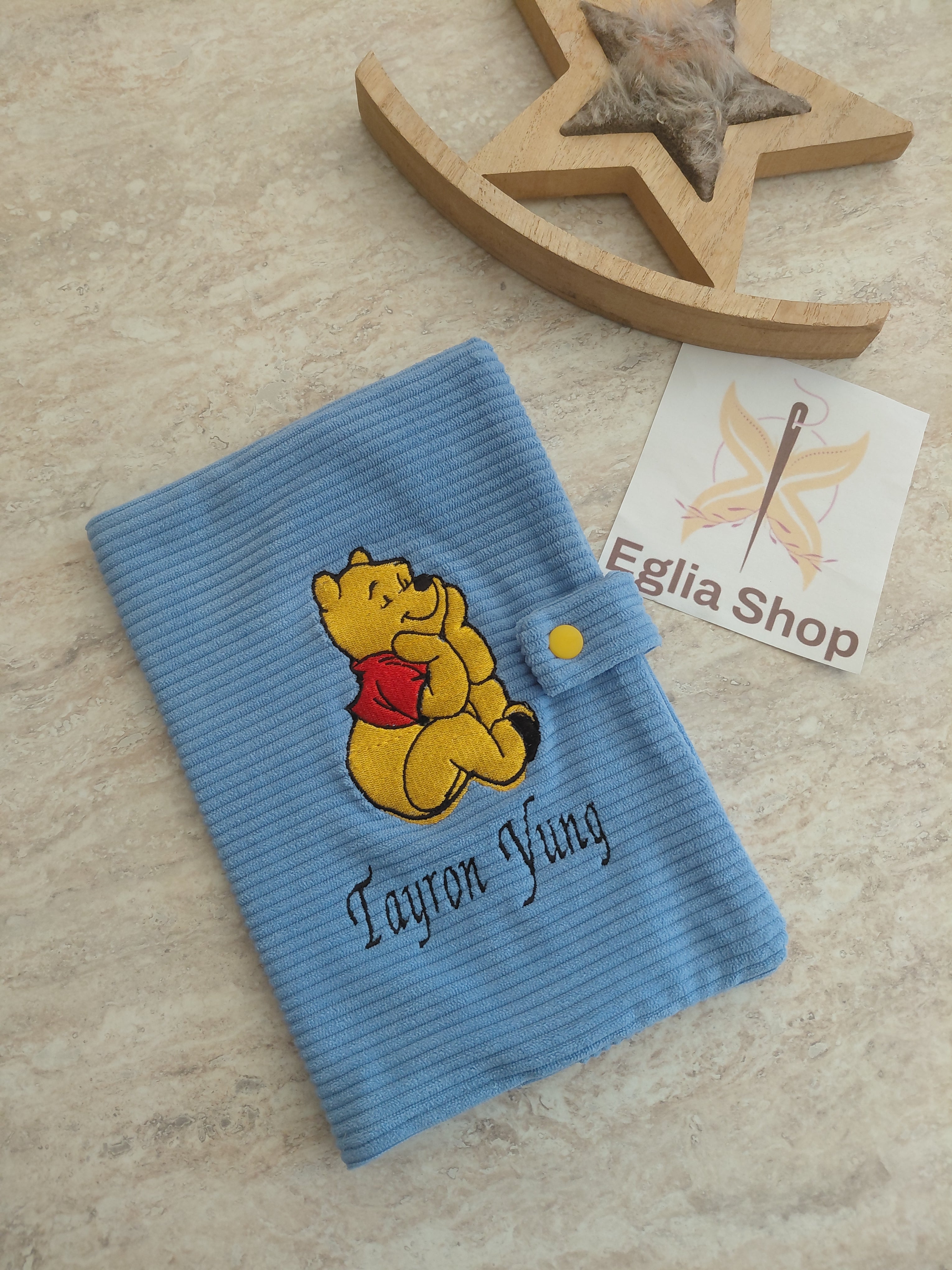 protège carnet de santé garcon bleu